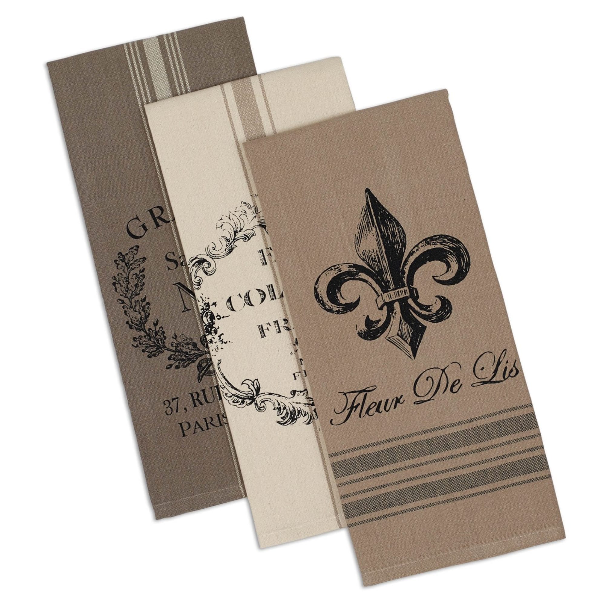 DII® Assorted French Grain Sack Dishtowel Set